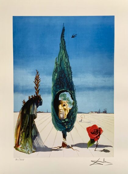 Salvador Dali ENIGMA OF THE ROSE Facsimile Signed Limited Edition Giclee