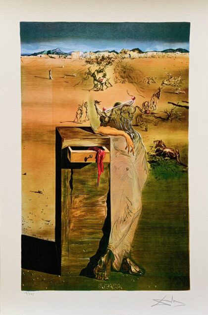 Salvador Dali ESPANA Facsimile Signed Limited Edition Giclee 24" x 16"