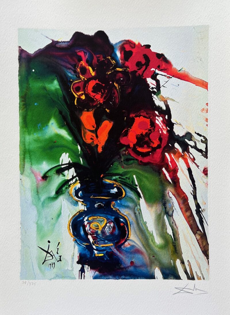 Salvador Dali GALA'S BOUQUET Signed Limited Edition Giclee 17" x 12"