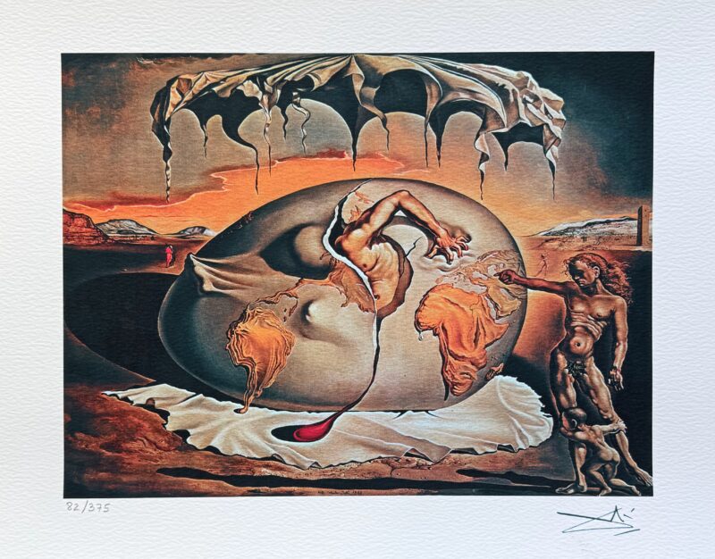 Salvador Dali GEOPOLITICAL CHILD Facsimile Signed & Numbered Giclee Art 12 x 16