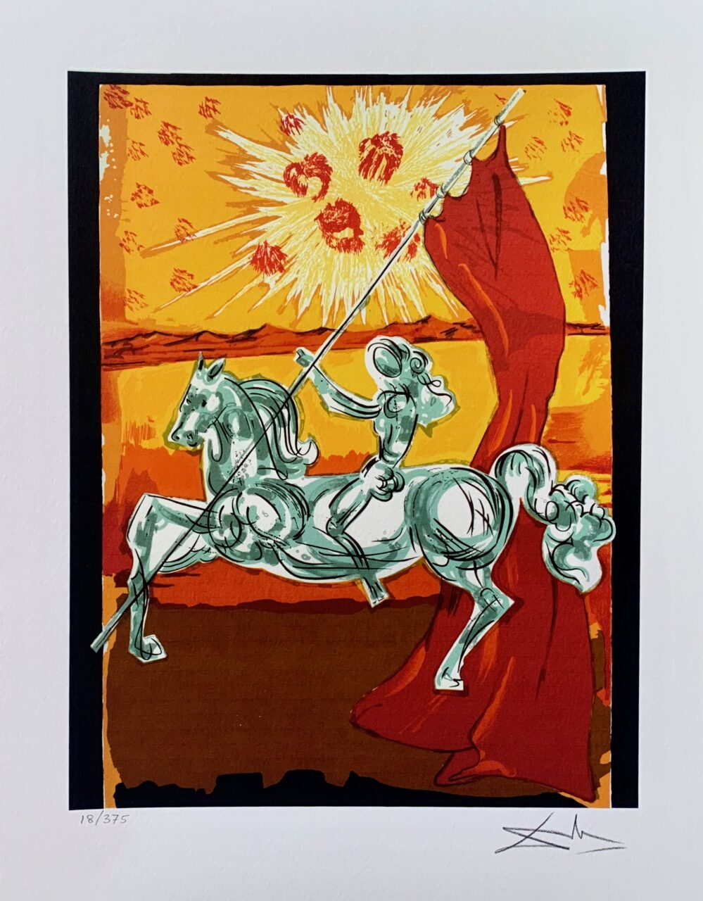 Salvador Dali WILFRED OF IVANHOE Facsimile Signed Limited Edition Giclee