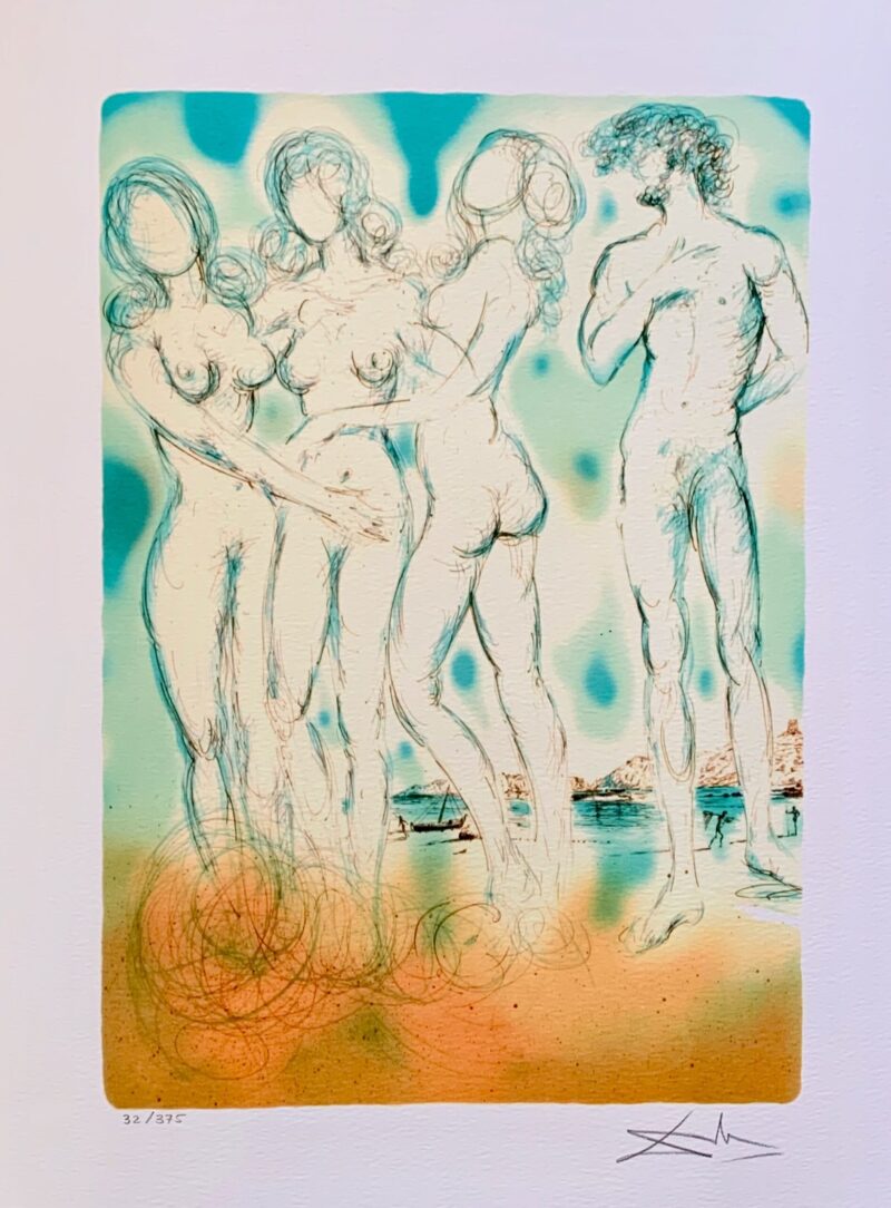 Salvador Dali JUDGEMENT OF PARIS Facsimile Signed & Numbered Giclee