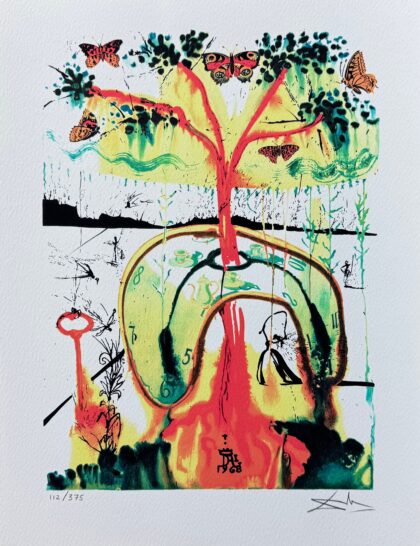 Salvador Dali MAD TEA PARTY Facsimile Signed Limited Edition Giclee 16 x 12