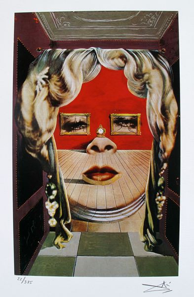 Salvador Dali MAE WEST'S FACE Facsimile Signed & Numbered Giclee