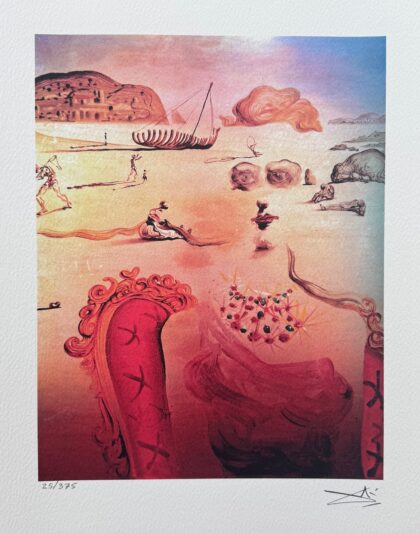 Salvador Dali PARANOIA Facsimile Signed & Numbered Giclee 16" x 12"