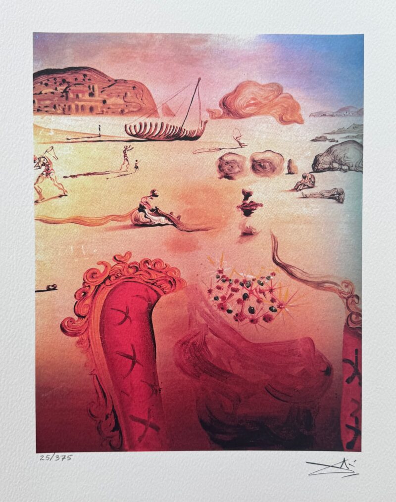 Salvador Dali PARANOIA Facsimile Signed & Numbered Giclee 16" x 12"