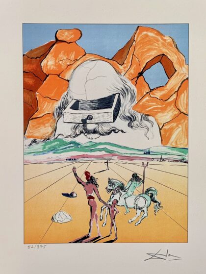 Salvador Dali THE BANKER Facsimile Signed Limited Edition Giclee