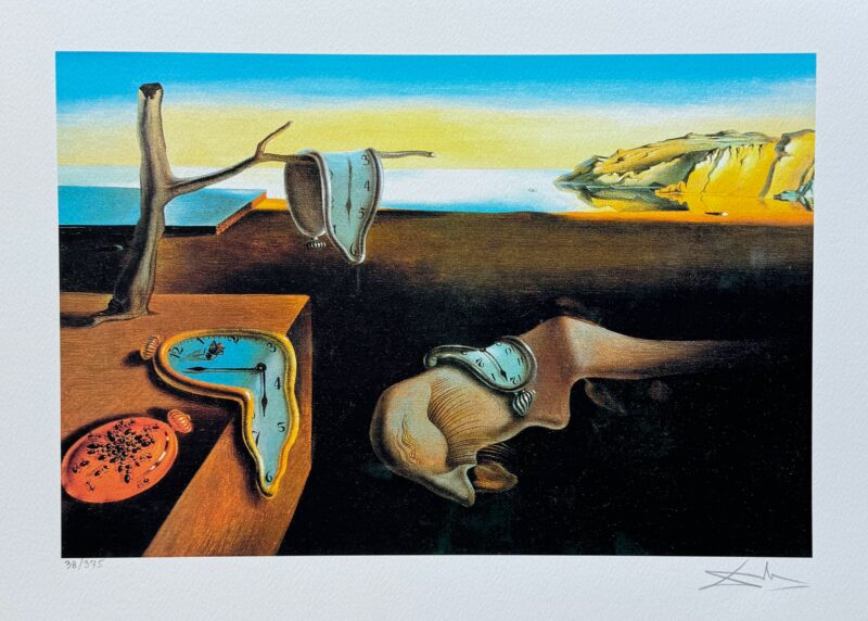 Salvador Dali PERSISTENCE OF MEMORY Facsimile Signed Limited Edition Giclee 16" x 24"