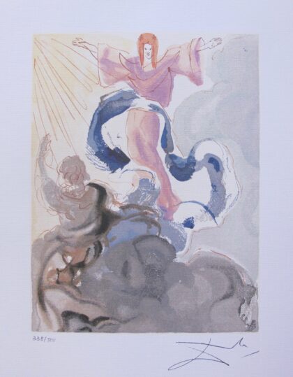 Salvador Dali PARADISE #3 Facsimile Signed Ltd Edition Lithograph DIVINE COMEDY