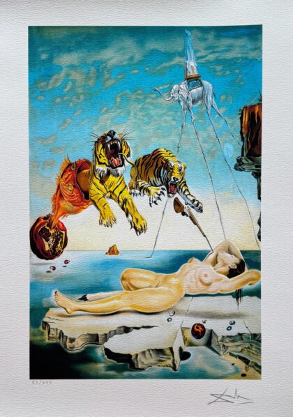 Salvador Dali SECOND BEFORE AWAKENING Facsimile Signed & Numbered Giclee 24" x 16"