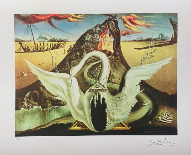 Salvador Dali SWAN BACCHANALE Facsimile Signed & Numbered Large Giclee