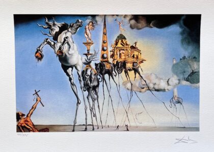 Salvador Dali TEMPTATION OF ST. ANTHONY Facsimile Signed Numbered Giclee 16x12