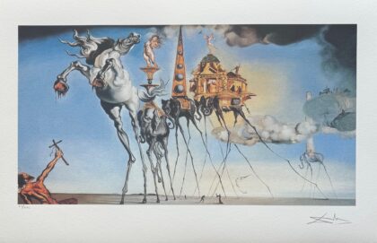 Salvador Dali TEMPTATION OF ST. ANTHONY Facsimile Signed Numbered Giclee 16x24