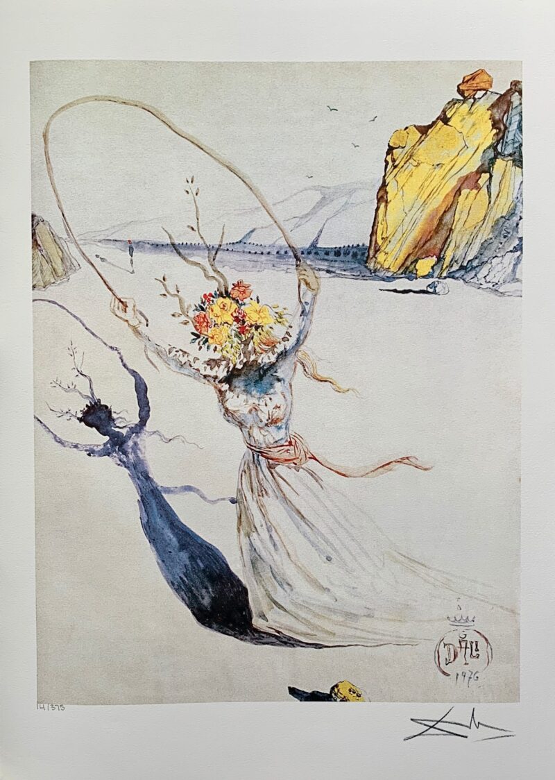 Salvador Dali TRANSCENDENT PASSAGE Facsimile Signed Limited Edition Large Giclee