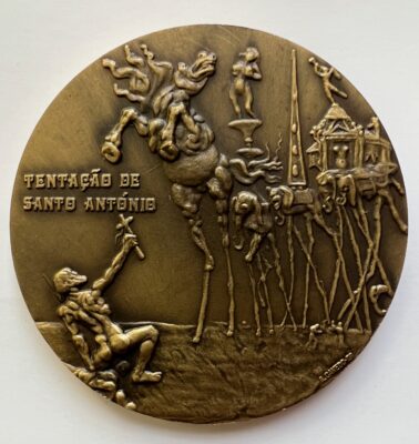 Salvador Dali Relief Bronze Medal Art 3" Diameter