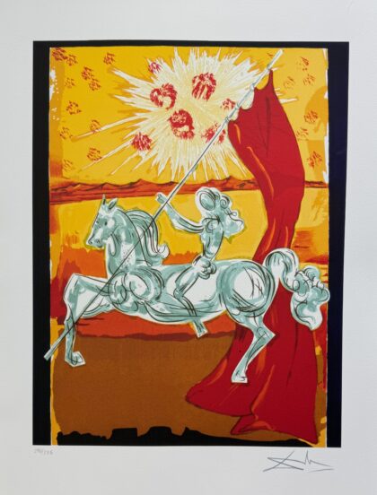 Salvador Dali WILFRED IVANHOE Facsimile Signed Limited Edition Giclee 24 x 16