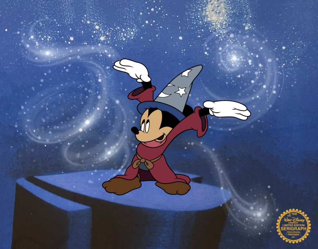 Disney MICKEY MOUSE FANTASIA SORCERER Sericel Animation Art Cel 11