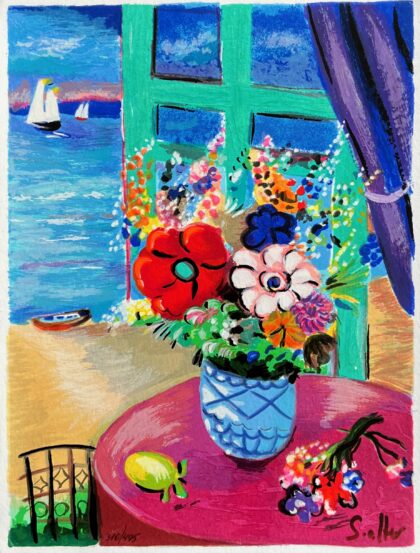Shlomo Alter BEAUTIFUL BOUQUET 2 Hand Signed Limited Edition Serigraph