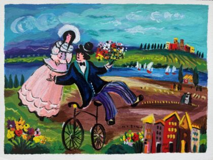 Shlomo Alter JUST MARRIED Hand Signed Limited Edition Serigraph