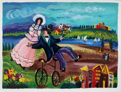 Shlomo Alter JUST MARRIED Hand Signed Limited Edition Serigraph