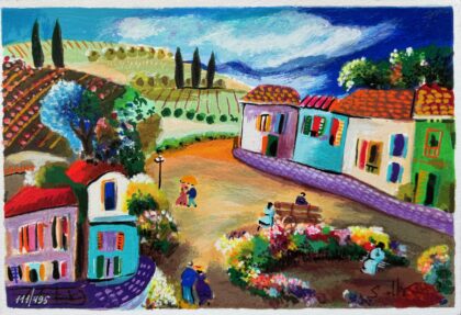 Shlomo Alter LAZY EVENING Hand Signed Limited Edition Serigraph