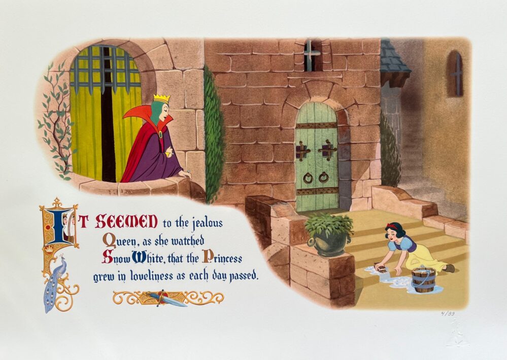 Disney SNOW WHITE AND THE JEALOUS QUEEN Limited Edition Lithograph