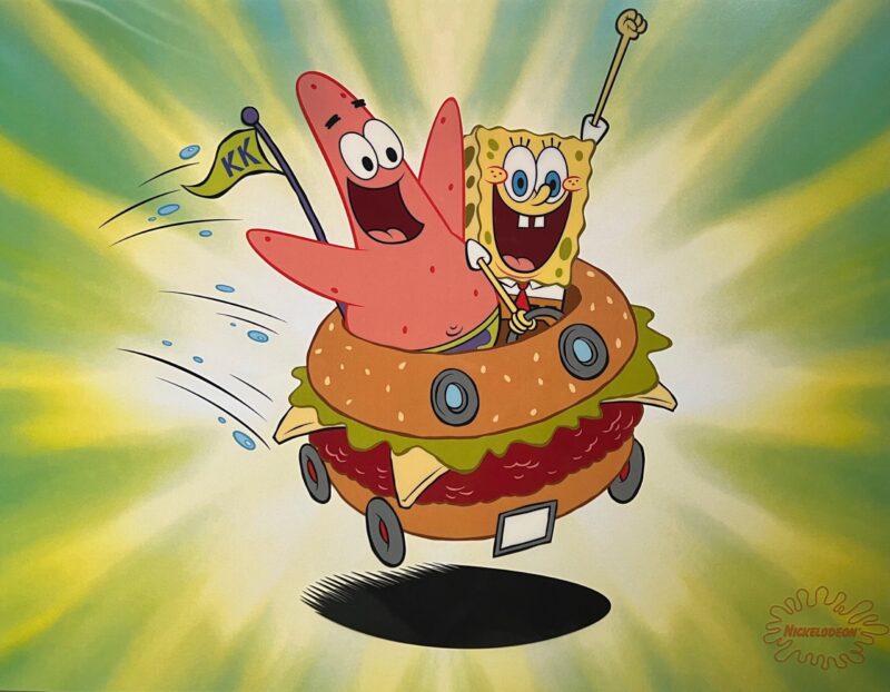 Nickelodeon SPONGEBOB SQUAREPANTS Sericel Krabby Patty Car