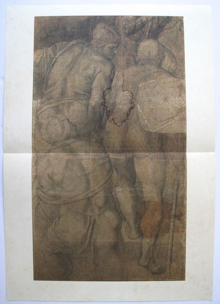 MICHELANGELO 1970 Lithograph "CARDBOARD FOR THE CRUCIFIXION OF ST. PETER"