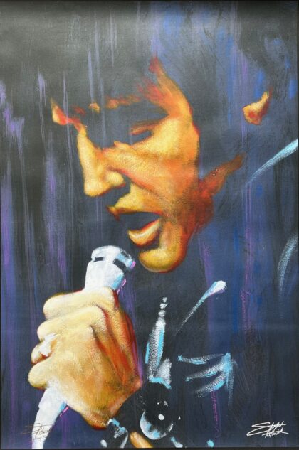 Stephen Fishwick I DREAM ELVIS PRESLEY Hand Signed Giclee on Canvas