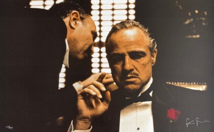 Steve Schapiro GODFATHER THE WHISPER Hand Signed Ltd Ed Lithograph MARLON BRANDO