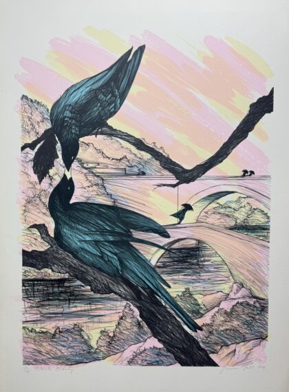 Susan Hall BLACK BEAUTY Hand Signed Limited Edition 1980 Lithograph