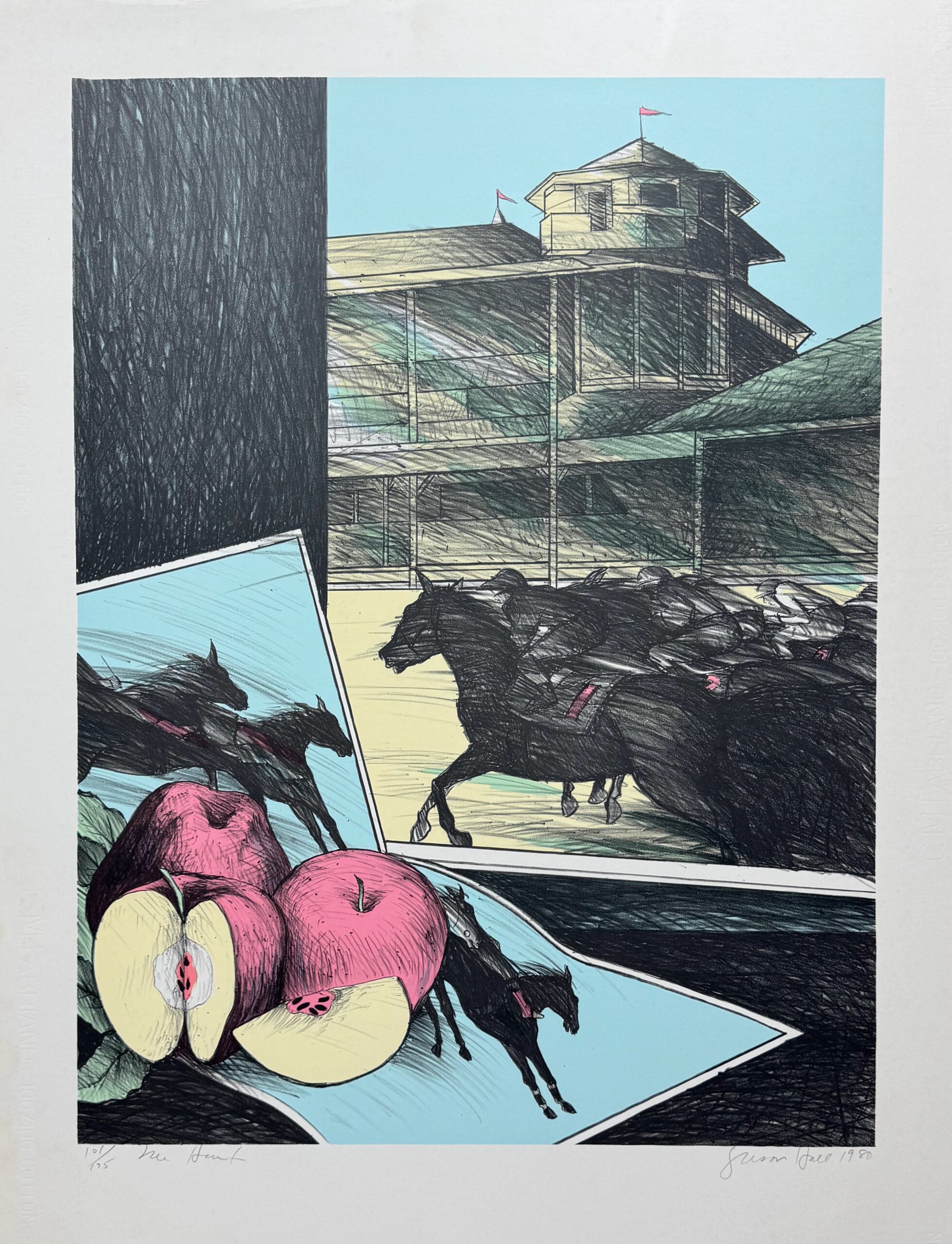 Susan Hall THE HUNT Hand Signed Limited Edition Lithograph