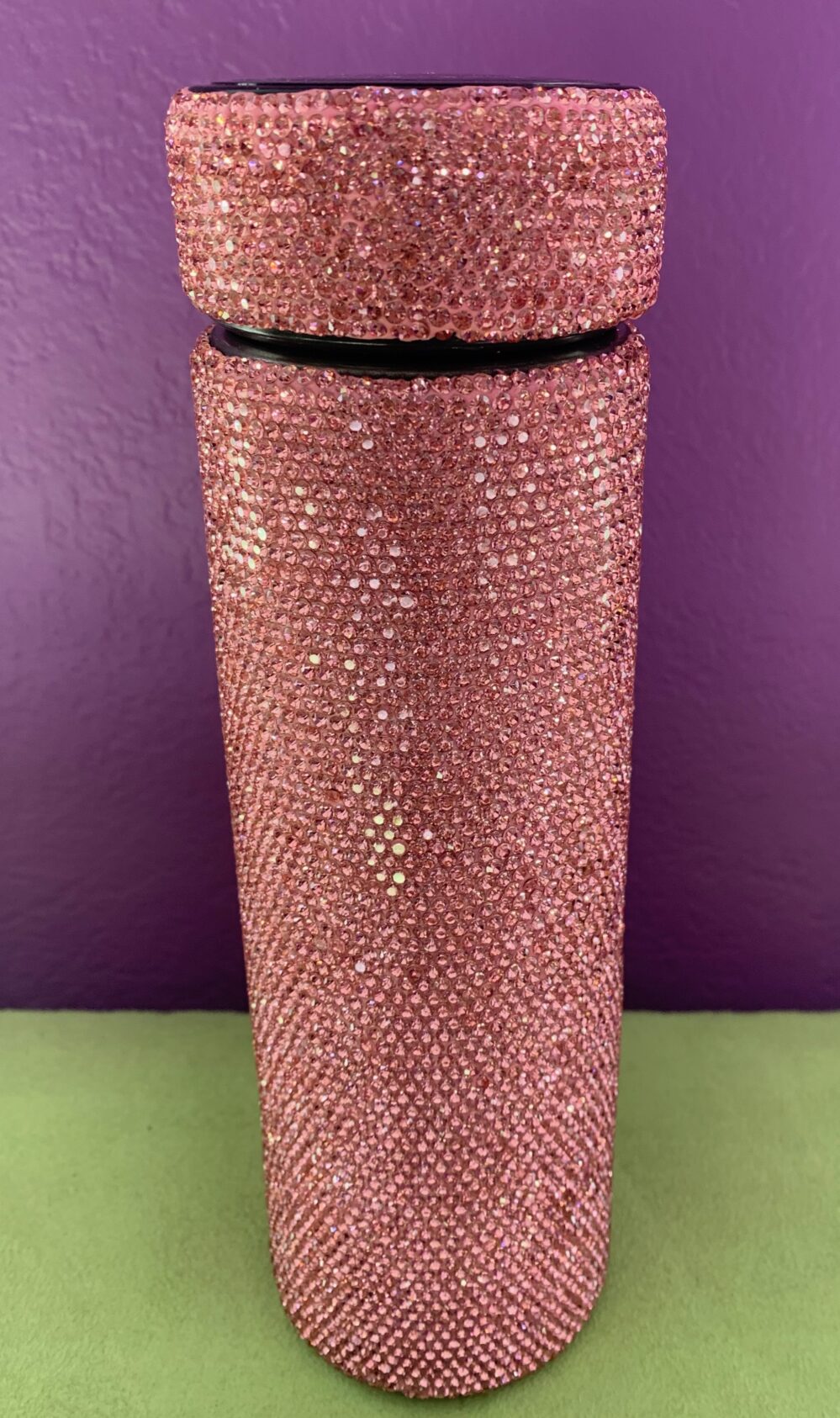 Swarovski Pink Crystal Rhinestone Water Bottle Cold Hot Insulated Steel