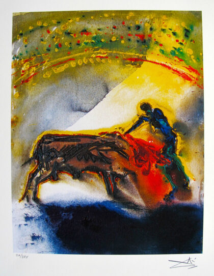 Salvador Dali THE BULLFIGHT Facsimile Signed & Numbered Giclee