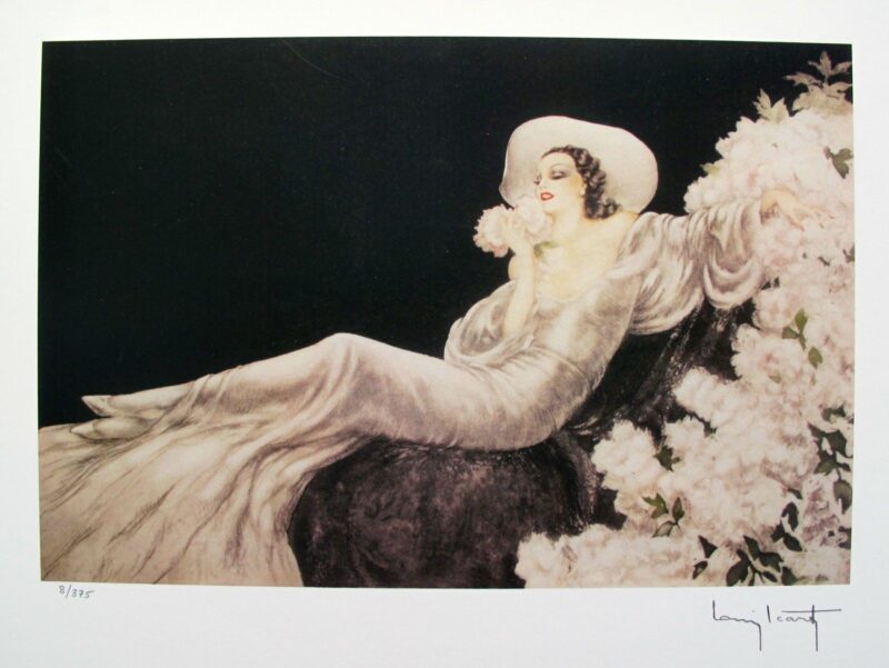 Louis Icart PARFUM DE FLEURS Facsimile Signed Limited Edition Small Giclee Art