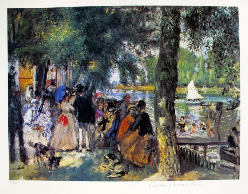 Pierre Auguste Renoir BATHING IN THE SEINE Estate Signed Small Giclee