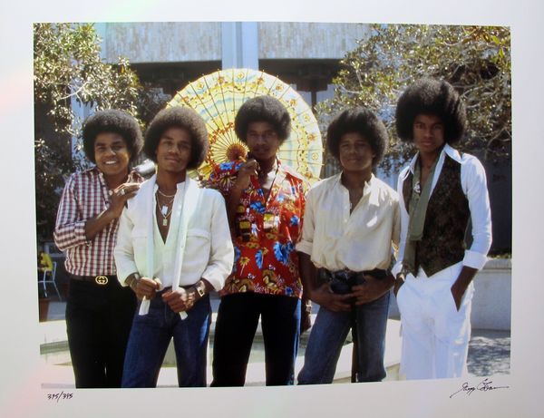 THE JACKSON FIVE Hand Signed Limited Edition Photograph by GREGG COBARR