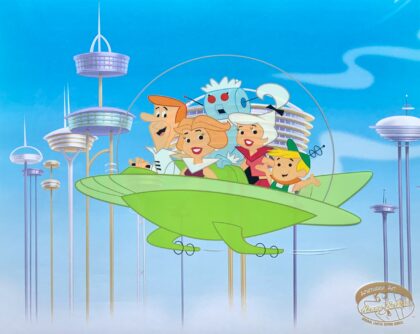 THE JETSONS Space Car Sericel Cartoon Animation Art Cel