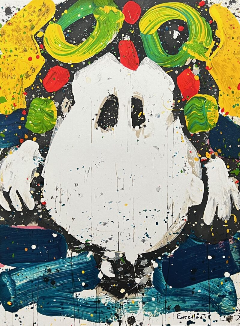 TOM EVERHART ACE FACE Hand Signed Limited Edition Lithograph SNOOPY PEANUTS