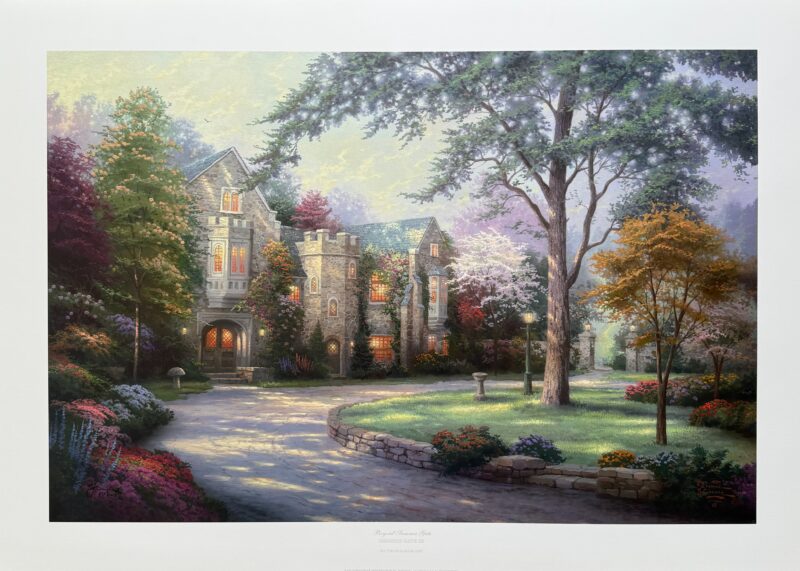 Thomas Kinkade BEYOND SUMMER GATE Hand Signed Limited Edition Lithograph 18x27