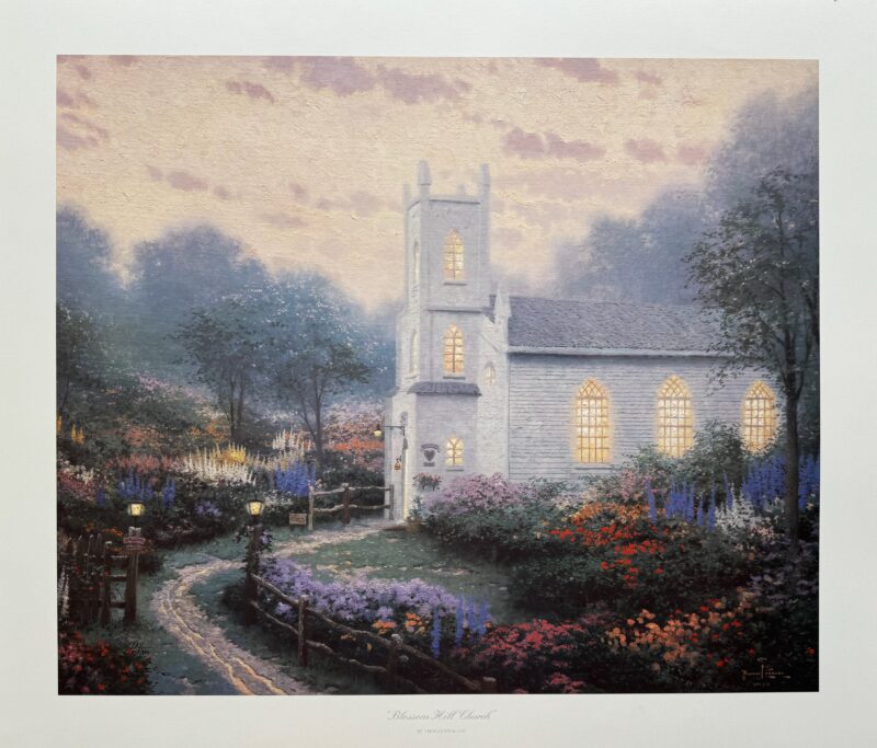 Thomas Kinkade BLOSSOM HILL CHURCH Hand Signed Limited Edition Lithograph 20" x 24"