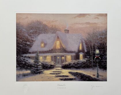 Thomas Kinkade CHRISTMAS EVE Hand Signed Limited Edition Lithograph 12 x 16