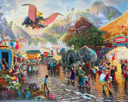 Thomas Kinkade Disney DUMBO Lithograph 14"x 11" Licensed with COA