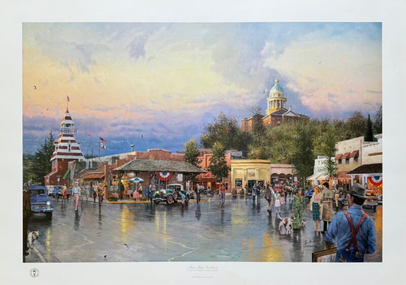 Thomas Kinkade MAIN STREET COURTHOUSE Hand Signed L/E Lithograph 18" x 27"