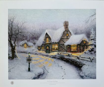 Thomas Kinkade OLDE PORTERFIELD GIFT SHOP Hand Signed L/E Lithograph 16" x 20"