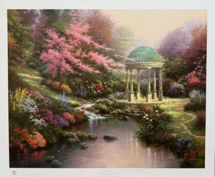 Thomas Kinkade POOLS OF SERENITY Hand Signed Limited Edition Lithograph 24" x 30"