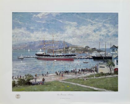 This is a hand signed lithograph by Thomas Kinkade titled "San Francisco, Alcatraz".