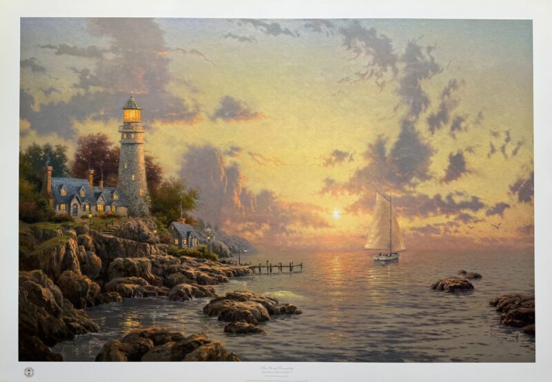 Thomas Kinkade SEA OF TRANQUILITY Hand Signed Limited Edition Lithograph 24" x 36"