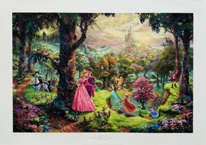 Thomas Kinkade SLEEPING BEAUTY Hand Signed Limited Edition Lithograph 18" x 27"