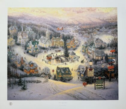 Thomas Kinkade ST NICHOLAS CIRCLE Hand Signed Limited Edition Lithograph 20" x 24"